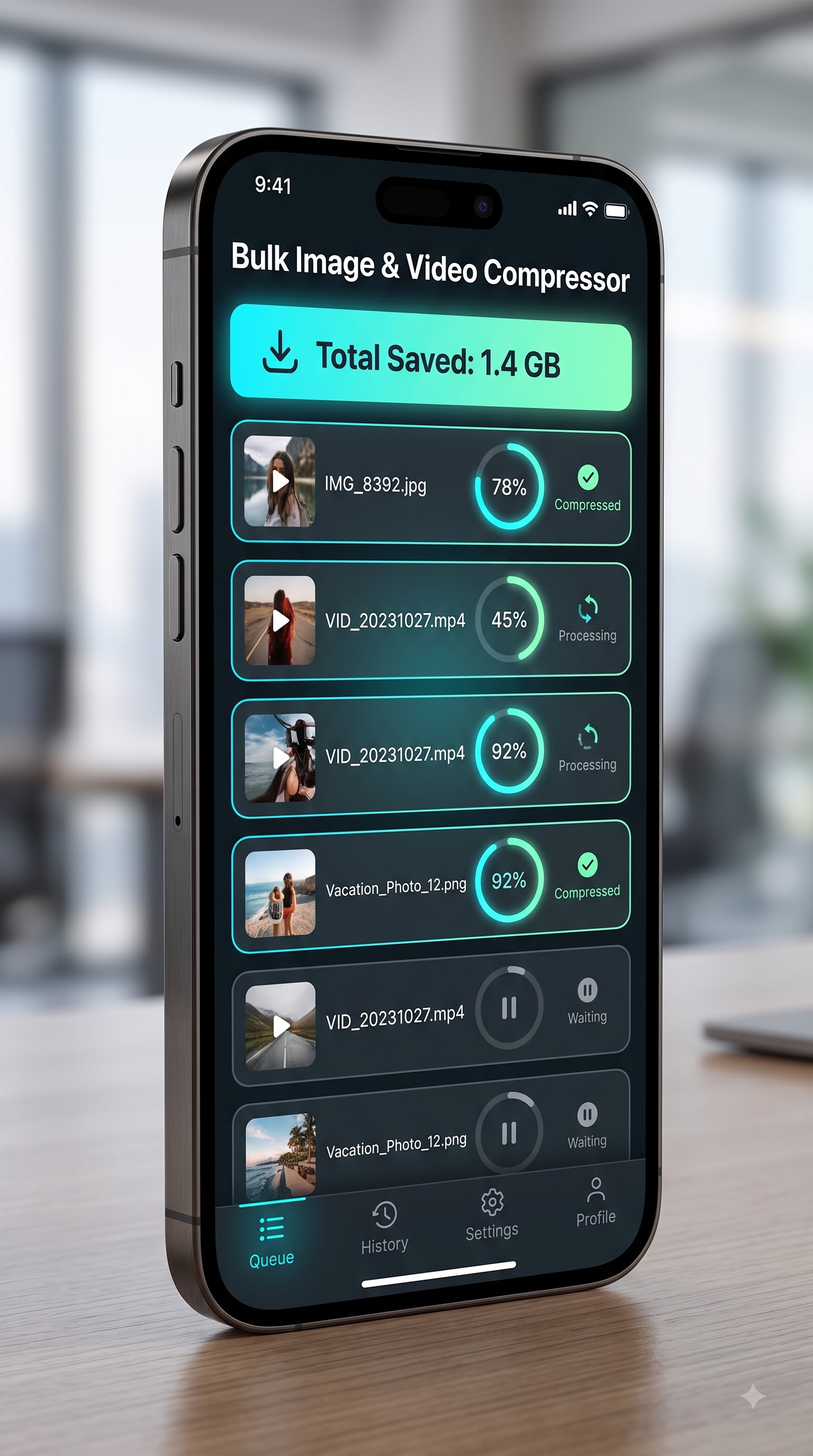 Bulk Image & Video Compressor - Batch Tool